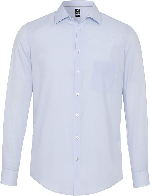 pure 男士 3379-420 城市黑色长袖经典衬衫,黑色,xxl